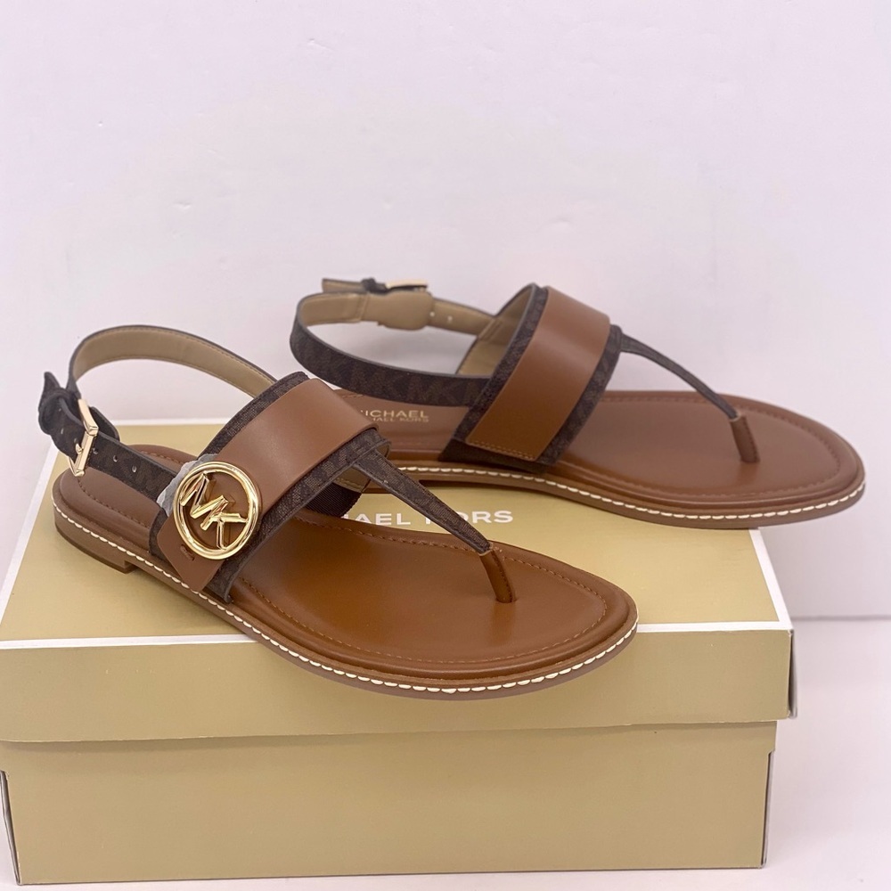 Michael Kors Carmen Thong Sandals Brown women’s size 9.5 - Picture 4 of 9